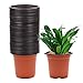 M-Aimee 100 Pcs 4″ Plastic Plants Nursery Pot/Pots Seedlings Flower Plant Container Seed Starting Pots with 100PCS Waterproof Plastic Nursery Garden Labels Plant Tagsthumb 1