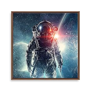 Framed Canvas Home Artwork Decoration Outer Space Canvas Wall Art for Living Room, Bedroom - 16x16 inches