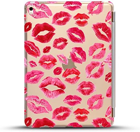iPad mini 4 case , Come with White detachable smart cover for Auto Wake/Sleep Feature, lips prints pattern Design for New iPad Mini 4 Retina Display 2015 model