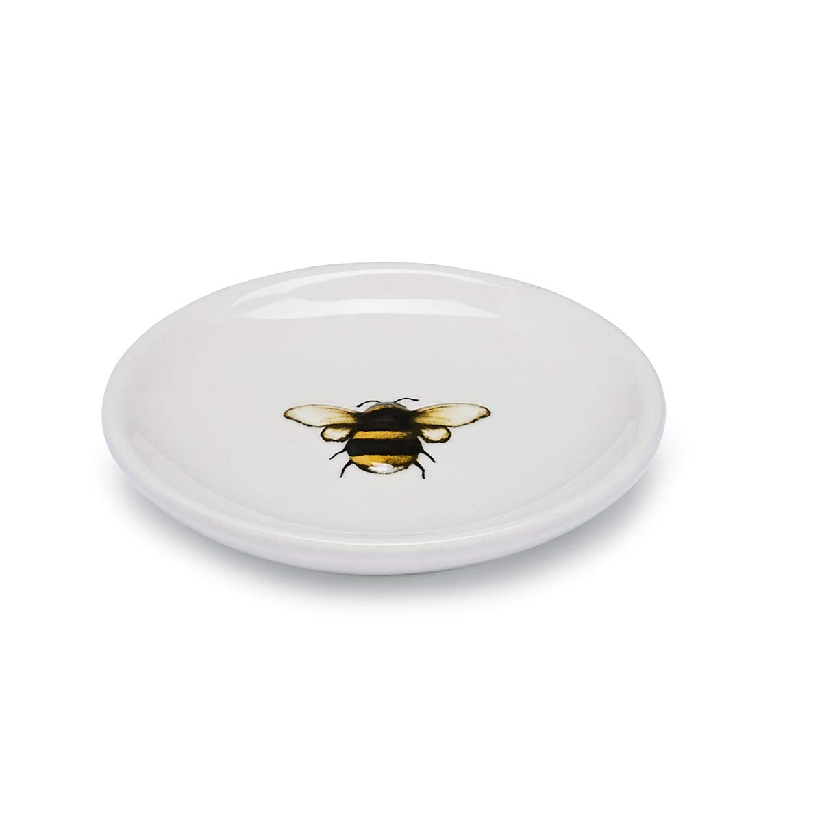 Cooksmart British Designed Ceramic Tea Bag Tidy | Tea Bag Dish For Used Tea Bags | Teabag Dish With Modern Design - Bumble Bees