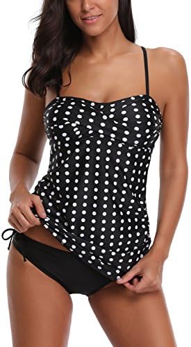 AYEEBOOYWomen's Plus Size Floral Halter Tankini Set with Boyshort High Waist Swimsuit Bikini