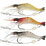 Shelure Soft Lures Shrimp Bait Set Kit Lots For Freshwater Trout Bass Salmon
