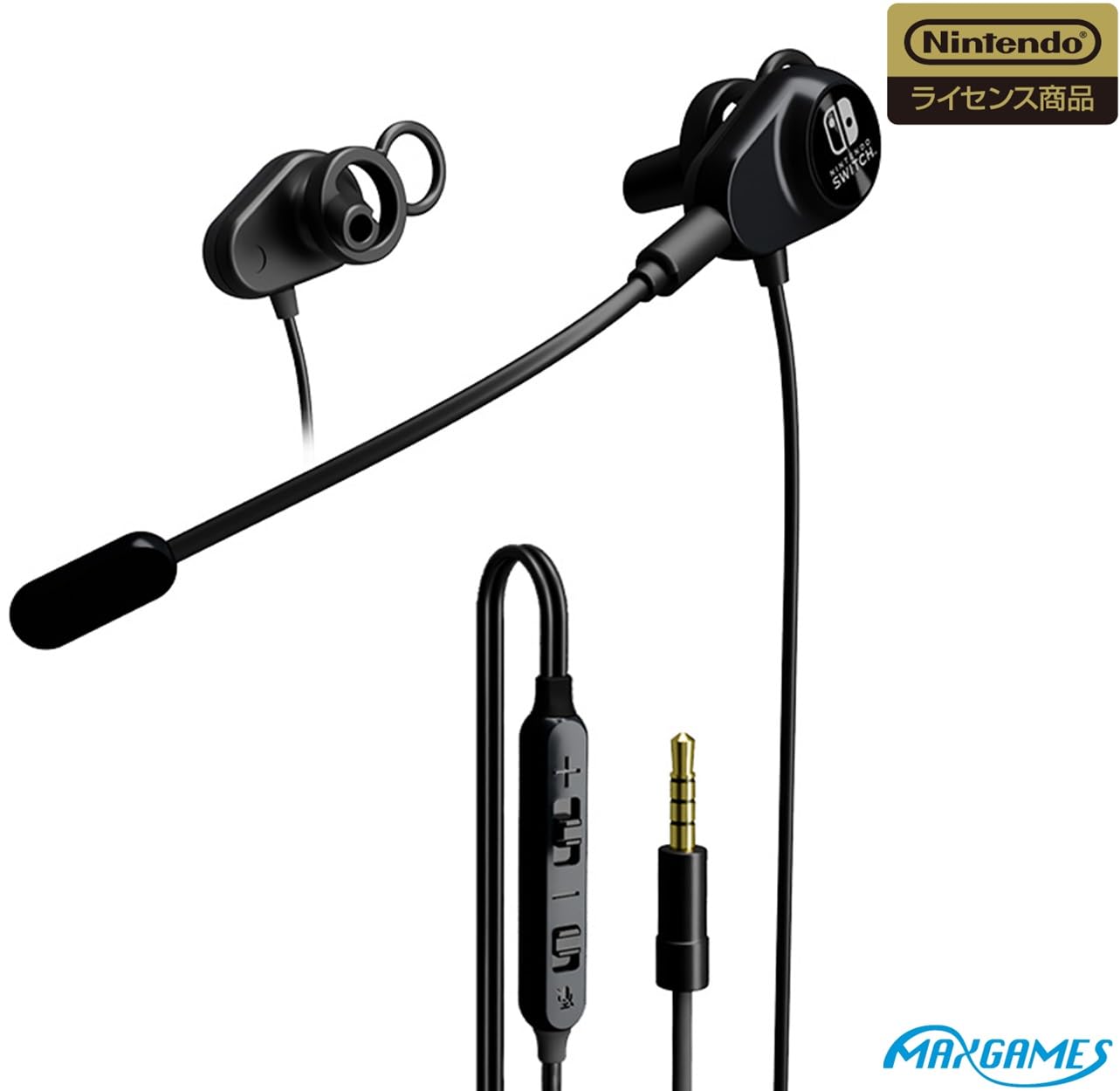 任天堂 Nintendo Switch デュアルダクトゲーミングイヤホン ブラックの商品画像