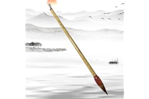 CA Society Chinese Calligraphy Brush, Bamboo Large Sumi Brush, Chinese Brush, Chinese Calligraphy Brush Wolf Hair