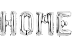 YUNSHANGMO Silver HOME Balloons 40 Inch Large Alphabet Balloon Aluminum Mylar Foil Big Letter Balloon for Housewarming Homecoming Party Letter Home Sign Decor