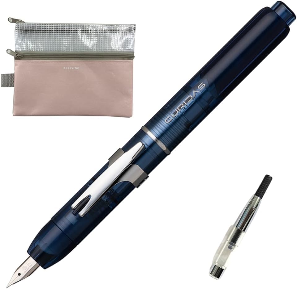 Platinum Curidas PKN7000 Full Nib Pen with Converter Set (#50 Apis Blue, EF (Extra Fine)