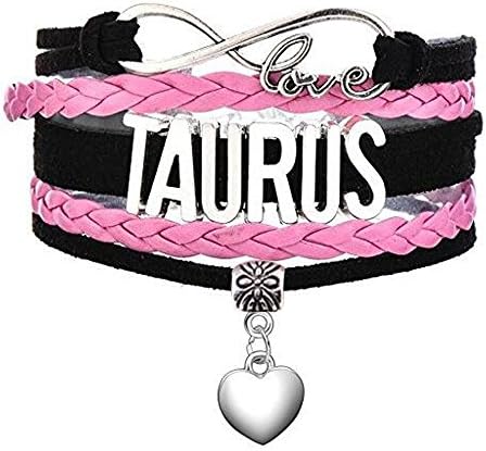 Infinity Love Braided Multi-Layer 12 Zodiac Signs Constellation Astrology Leather Bracelet for Women