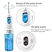ACTOPP Water Dental Flosser Portable Oral Irrigator 2 Modes Waterproof 200ml Water Tank with 5 Jet Tips Rechargeable Cordless Water Flosser Ideal for Kids Adults Braces in Home and Travel