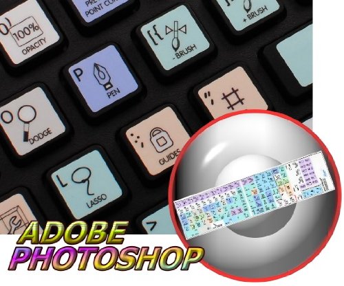 Adobe Photoshop Galaxy Series Keyboard Stickers Shortcuts 12X12 Size (4820094800395)