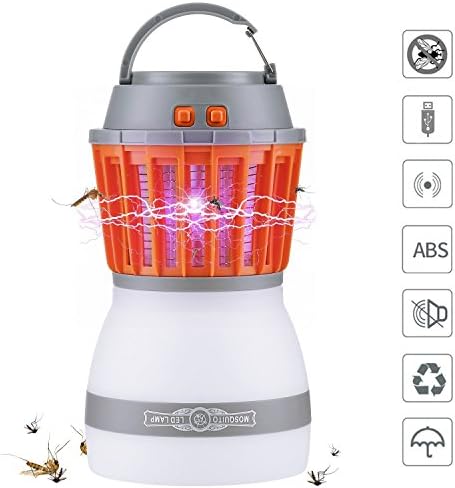 [2018 Newest Version] Ocaatech Bug Zapper 2 In 1 Bug Zapper Night LED Light Bulb Lamp &amp; Mosquito Zapper Repellent| Waterproof,Compact, 2000mAh Rechargeable &amp; Portable| For Indoor &amp; Outdoors, Home &amp; Tr