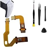 MYPUQIAO 1 Set Microphone Flex Cable Replacement for PS5 V3 3.0 BDM-030 Left and Right Handle Inner Mic Ribbon, Playstation 5 Speaker L R Connector Cable Dualsense Controller with Repair Tool Set(V3)