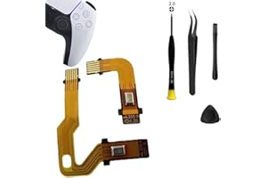 MYPUQIAO 1 Set Microphone Flex Cable Replacement for PS5 V3 3.0 BDM-030 Left and Right Handle Inner Mic Ribbon, Playstation 5 Speaker L R Connector Cable Dualsense Controller with Repair Tool Set(V3)