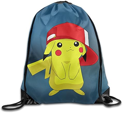 Pokemon Pikachu With Hat Classic School Bag Drawstring