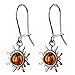 Ian and Valeri Co. Amber Sterling Silver Sun Earrings