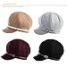 Siggi Womans Winter Fall Newsboy Cabbie Cap Ladies Cloche Beret Hat Burgundy