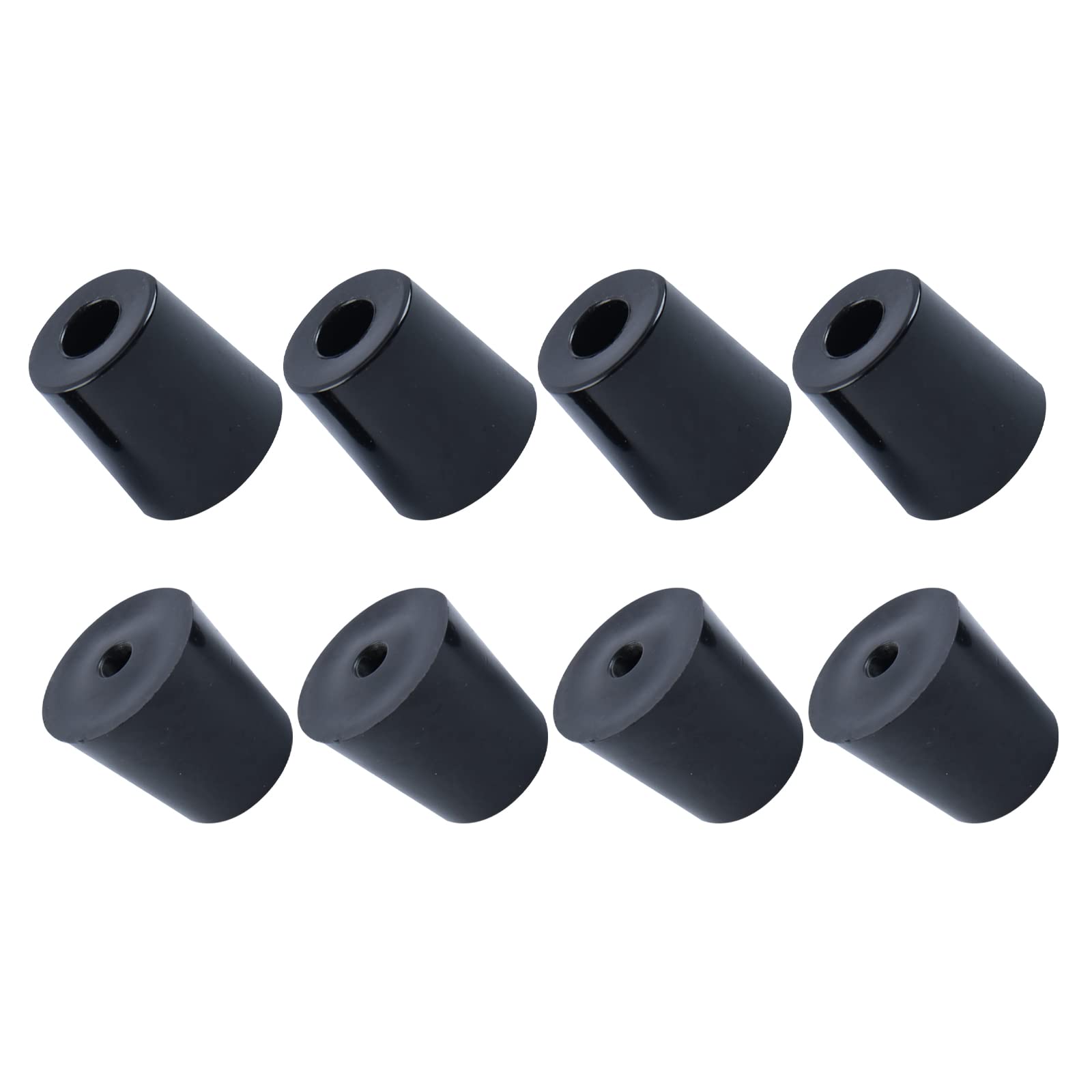 METALLIXITY Rubber Bumper Feet (35x25mm/1.38"x0.98") 8Pcs, Round Leg Pads Floor Protectors - for Home Tables Chairs Cutting Board, Black