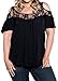 PinupArt Women's Off the Shoulder Classic Pull-On plus Size Lace Knit Top, Black, 3XL
