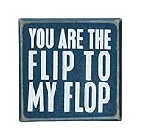 You Are The Flip To My Flop - Mini Decorative Beach Decor Box Sign 3-in x 3-in