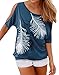 Relipop Women's Fashion Off Shoulder Tops Short Sleeve Blouse Casual T-Shirt (Small, Blue)