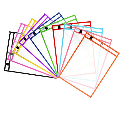 Dry Erase Pockets Sheet Protectors 30 Pack Reusable Oversized 10" x 13