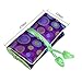 Jewelry Roll,Travel Jewelry Roll Bag,Silk Embroidery Brocade Jewelry Organizer Case with Tie Close,Purple Polka Dot