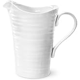 Portmeirion Sophie Conran Large Pitcher 3 Pint Fine Porcelain Jug - Serve Cold Beverages or Display Flowers - Kitchen Table Centerpiece Everyday Dining Party Décor & Housewarming Gift