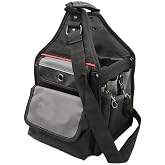 16" Electricians Tool Tote, 12 Pockets, Black