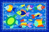 LA Rug Olive Kids Somethin' Fishy Rug 19"x29"