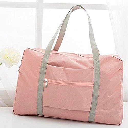 Travel Duffel Bag Lightweight Foldable Unisex Waterproof for Women Men Luggage Gym Sports (Pink)