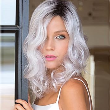 Fashion Celebrity Wigs For Ladies Natural Looking Middle Part Dark