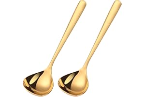 2 Stainless Steel ladles, 7.9-inch ladle, 304 Stainless Steel Gravy ladle Dishwasher-Safe for Mixing, Dispensing and Serving 