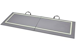 Winado Fall Mat for Elderly, 68" x 23" Bi-Fold Floor Mat Bedside Anti-Slip Protection Standing Safety Mats Reduce Risk for Elderly, Patients, Home or Hospital Care, Grey