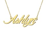 Aoloshow 18k Gold Plated Ashlyn Name Necklace