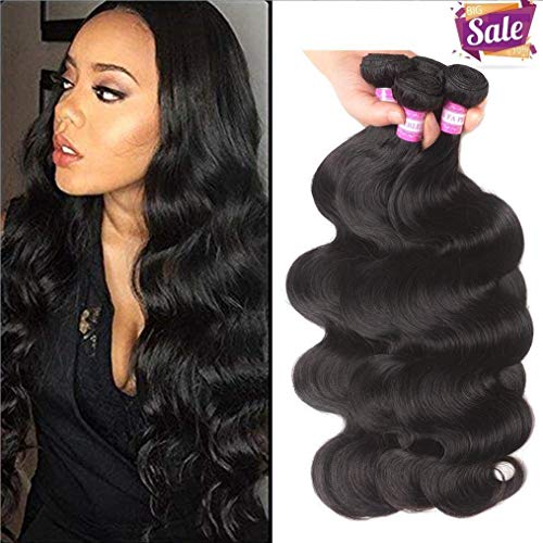 Brazilian Human Hair Body Wave 3 Bundles 10 12 14 Unprocessed 9A Brazilian Virgin Human Hair Weft Body Wave Remy Hair Weave Bundles Natural Color