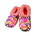 Snoozies Leopard Print Fleece Lined Womens Footies