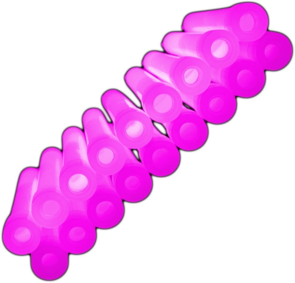 The Glowhouse Premium 6 inch Glow Stick pack of 25 Individually Wrapped with Lanyards (Pink)