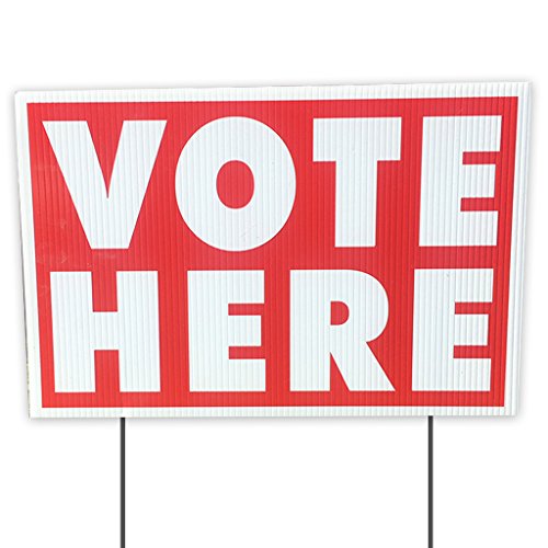 VictoryStore Yard Sign Outdoor Lawn Decorations: Vote HERE Yard Sign 12