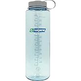 Nalgene Sustain Tritan BPA-Free Water Bottle Made with Material Derived from 50% Plastic Waste (using ISCC certified mass balance), 48 OZ, Wide Mouth, Seafoam
