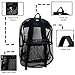 Moda West 17 Inch Classic Black Mesh Backpack for Sport, School, Stadiums