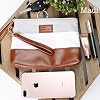 Madi-Collection-Wristlet-Wallet-Clutch-Phone-Purse-Bag-3-Size-Gray-White-Stripe-Funky-Monkey-Fashion