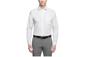 Van Heusen Mens Dress Shirt Regular Fit Poplin Solid