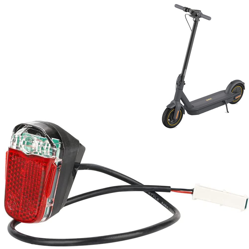 VOLOHAS Super Bright LED Rear Light with IPX4 Waterproof Red/White Flashing Large Rear Lights Universal for Segway Ninebot Max G30 / G30LP / G30LE / G30LE Ⅱ / G30D / G30e / G30e ii Electric Scooter