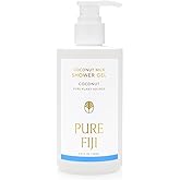 PURE FIJI Coconut Milk Shower Gel 9.47 oz / 280 ml | Hydrating, Moisturizing, Gentle, Natural Body Wash, Tropical Scent, Coconut Oil, Daily Skin Care (Coconut)