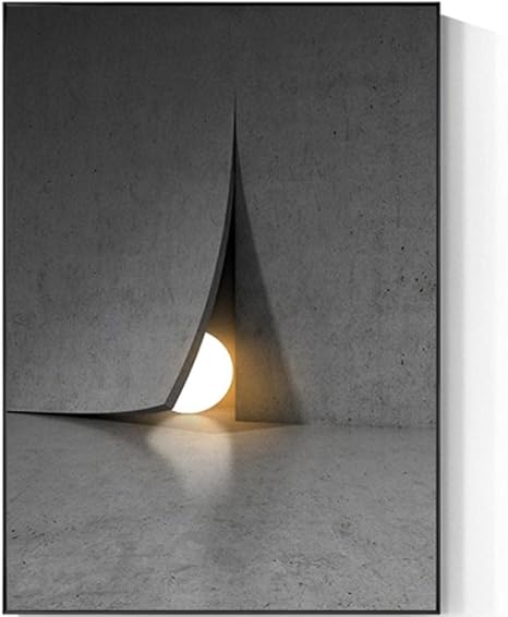 Amazon Llxhg グレーオレンジ光産業スタイル現代北欧キャンバス絵画アートプリントポスター額縁リビングホームルームのインテリア 60 80センチメートルなしフレーム アートフレーム ポスター オンライン通販