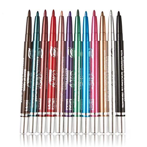 VICCKI 12Pcs/Set Eye Shadow Highlight Contour Stick Beauty Makeup Face Powder Cream Shi - Thumbnail 7