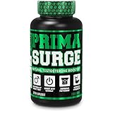 PRIMASURGE Testosterone Booster for Men - Boost Lean Muscle Growth, Strength, Energy & Fat Loss | Natural Test Booster Supplement w/Premium PrimaVie, Ashwagandha & More - 60 Veggie Pills
