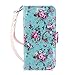 FYY Designed for iPhone SE Case 2022 (3rd Gen) / iPhone SE Case 2020 (2nd Gen) / iPhone 7 Case/iPhone 8 Case, Luxury PU Leather Wallet Phone Case with Card Holder Flip Kickstand Cover Blossom