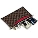 Small Checkered Crossbody Bag for Women Wristlet Clutch with Strap (Red)
