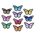 ESHOO 10 Pieces DIY Butterflies Embroidery Applique Patches Sew on Clothing, Bag, Curtain Applique