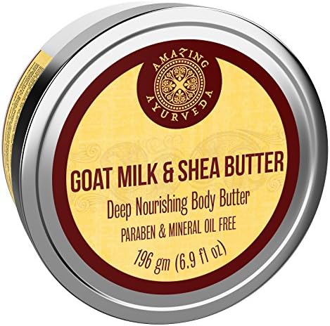 Amazing Ayurveda Goat milk and Shea Butter Deep Nourishing Body Butter 6.9 Fl Oz